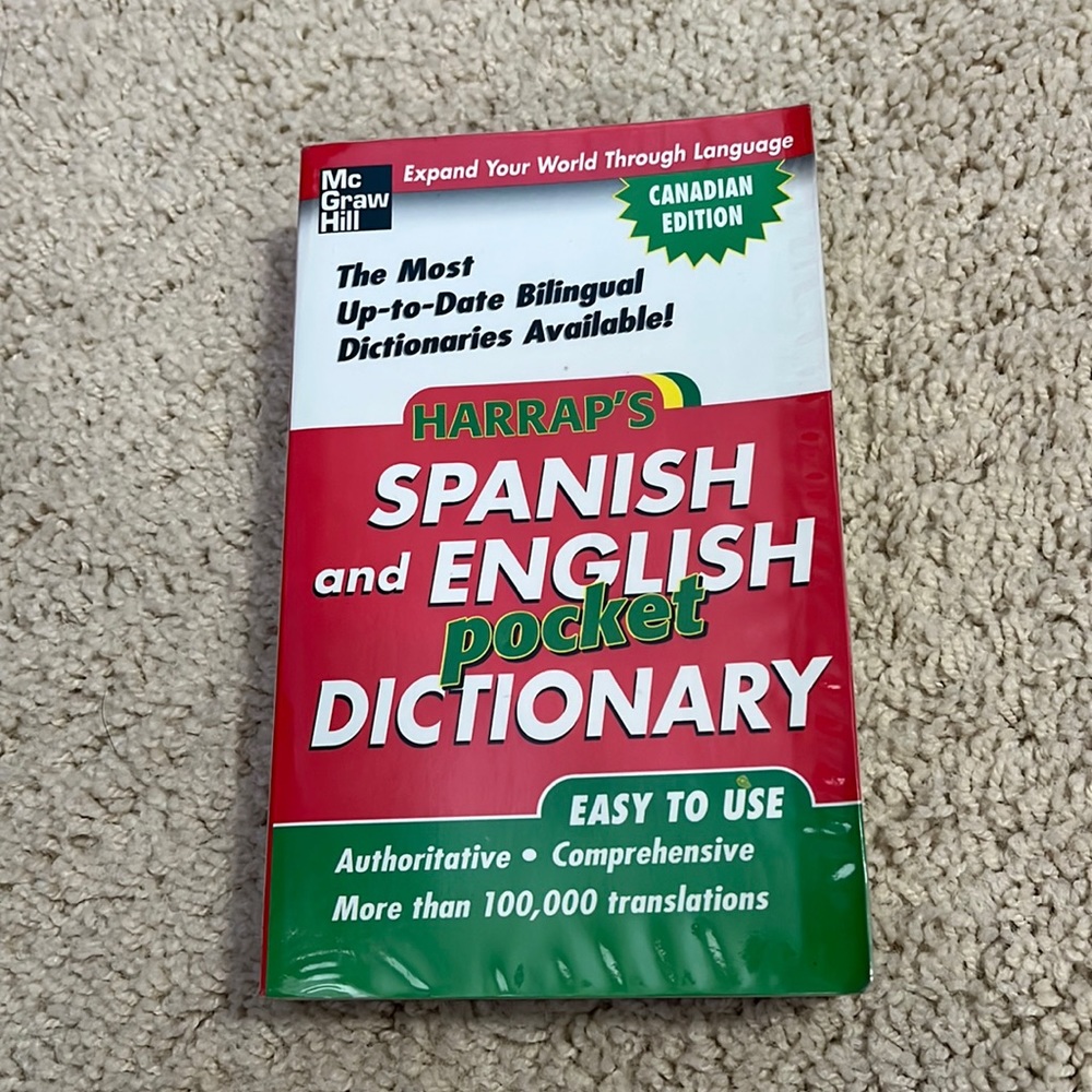 📚 Book Sale 📚 Harper’s Spanish and English Pocket Dictionary by McGraw Hill